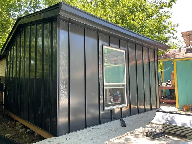 Black standing seam metal wall panels for Metal Roof Installation in Florin